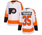 Adidas Philadelphia Flyers #35 Dustin Tokarski Authentic White Away NHL Jersey