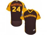San Diego Padres #24 Rickey Henderson Brown 2016 All-Star National League BP Authentic Collection Flex Base MLB Jersey