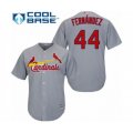 St. Louis Cardinals #44 Junior Fernandez Authentic Grey Road Cool Base Baseball Player Jersey
