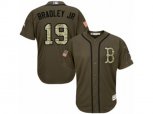 Boston Red Sox #19 Jackie Bradley Jr Replica Green Salute to Service MLB Jersey