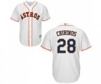 Houston Astros #28 Robinson Chirinos Replica White Home Cool Base Baseball Jersey