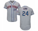 New York Mets #24 Robinson Cano Grey Road Flex Base Authentic Collection Baseball Jersey