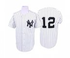 New York Yankees #12 Wade Boggs Authentic White 1996 Throwback Baseball Jersey