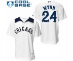 Chicago White Sox #24 Early Wynn Replica White 1976 Turn Back The Clock Baseball Jersey