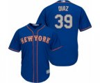 New York Mets #39 Edwin Diaz Replica Royal Blue Alternate Road Cool Base Baseball Jersey