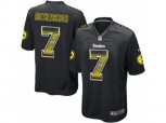 Pittsburgh Steelers #7 Ben Roethlisberger Limited Black Strobe NFL Jersey