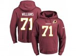 Washington Redskins #71 Trent Williams Burgundy Red Name & Number Pullover NFL Hoodie