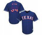 Texas Rangers #34 Nolan Ryan Replica Royal Blue USA Flag Fashion Baseball Jersey