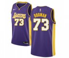 Los Angeles Lakers #73 Dennis Rodman Swingman Purple NBA Jersey - Statement Edition