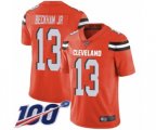 Cleveland Browns #13 Odell Beckham Jr. 100th Season Orange Alternate Vapor Untouchable Limited Player Football Jersey