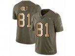 Los Angeles Rams #81 Torry Holt Limited Olive Gold 2017 Salute to Service NFL Jersey