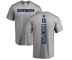 Dallas Cowboys #15 Deonte Thompson Ash Backer T-Shirt
