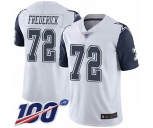 Dallas Cowboys #72 Travis Frederick Limited White Rush Vapor Untouchable 100th Season Football Jersey