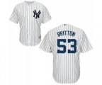 New York Yankees #53 Zach Britton Replica White Home Baseball Jersey