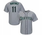 Seattle Mariners #11 Edgar Martinez Replica Grey Road Cool Base Baseball Jersey