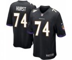 Baltimore Ravens #74 James Hurst Game Black Alternate Football Jersey