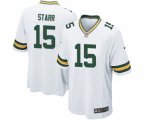 Green Bay Packers #15 Bart Starr Game White Football Jersey