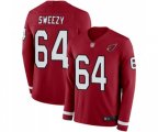 Arizona Cardinals #64 J.R. Sweezy Limited Red Therma Long Sleeve Football Jersey