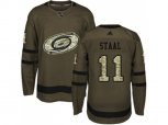 Carolina Hurricanes #11 Jordan Staal Green Salute to Service Stitched NHL Jersey