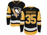 Adidas Pittsburgh Penguins #35 Tom Barrasso Authentic Black Home NHL Jersey
