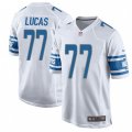 Detroit Lions #77 Cornelius Lucas Game White NFL Jersey