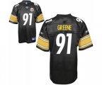Pittsburgh Steelers #91 Kevin Greene Black Team Color Premier EQT Football Jersey