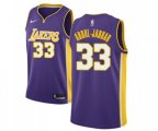 Los Angeles Lakers #33 Kareem Abdul-Jabbar Swingman Purple NBA Jersey - Statement Edition