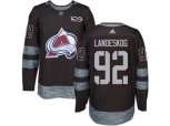 Colorado Avalanche #92 Gabriel Landeskog Black 1917-2017 100th Anniversary Stitched NHL Jersey