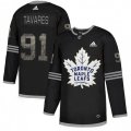 Toronto Maple Leafs #91 John Tavares Black Authentic Classic Stitched NHL Jersey