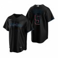 Nike Miami Marlins #5 Jon Berti Black Alternate Stitched Baseball Jersey