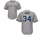 New York Yankees #34 J.A. Happ Replica Grey Road Baseball Jersey