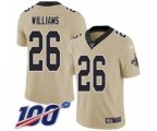 New Orleans Saints #26 P.J. Williams Limited Gold Inverted Legend 100th Season Football Jersey