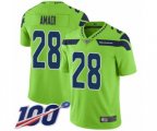 Seattle Seahawks #28 Ugo Amadi Limited Green Rush Vapor Untouchable 100th Season Football Jersey