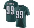 Philadelphia Eagles #99 Jerome Brown Green Rush Pride Name & Number T-Shirt