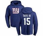 New York Giants #15 Golden Tate III Royal Blue Name & Number Logo Pullover Hoodie