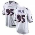 Baltimore Ravens #95 Derek Wolfe Nike White Vapor Limited Player Jersey