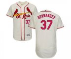 St. Louis Cardinals #37 Keith Hernandez Cream Alternate Flex Base Authentic Collection Baseball Jersey