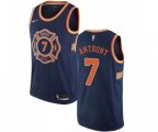New York Knicks #7 Carmelo Anthony Swingman Navy Blue NBA Jersey - City Edition