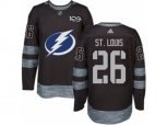 Tampa Bay Lightning #26 Martin St. Louis Authentic Black 1917-2017 100th Anniversary NHL Jersey