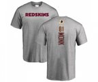 Washington Redskins #81 Art Monk Ash Backer T-Shirt
