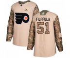 Adidas Philadelphia Flyers #51 Valtteri Filppula Authentic Camo Veterans Day Practice NHL Jersey
