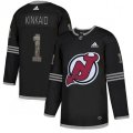New Jersey Devils #1 Keith Kinkaid Black Authentic Classic Stitched NHL Jersey