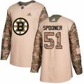 Boston Bruins #51 Ryan Spooner Authentic Camo Veterans Day Practice NHL Jersey