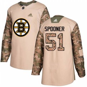 Boston Bruins #51 Ryan Spooner Authentic Camo Veterans Day Practice NHL Jersey