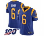 Los Angeles Rams #6 Johnny Hekker Royal Blue Alternate Vapor Untouchable Limited Player 100th Season Football Jersey