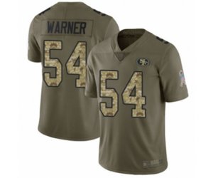 San Francisco 49ers #54 Fred Warner Limited Olive Camo 2017 Salute to Service Football Jersey