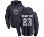 Dallas Cowboys #23 Darian Thompson Navy Blue Name & Number Logo Pullover Hoodie