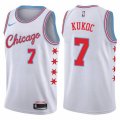 Chicago Bulls #7 Toni Kukoc Swingman White NBA Jersey - City Edition