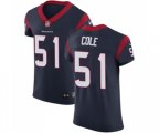 Houston Texans #51 Dylan Cole Navy Blue Team Color Vapor Untouchable Elite Player Football Jersey