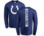 Indianapolis Colts #27 Nate Hairston Royal Blue Backer Long Sleeve T-Shirt